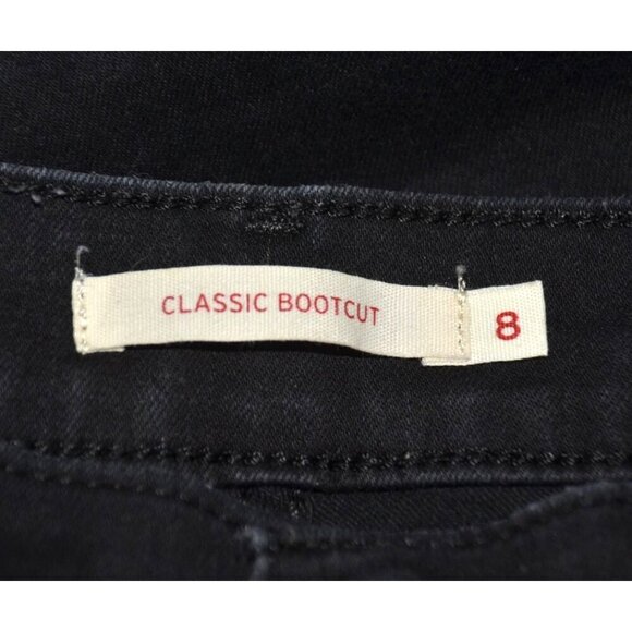 Levi's Ladies Black Classic Bootcut Jeans Size 8 Stretch Casual Western - Picture 8 of 10